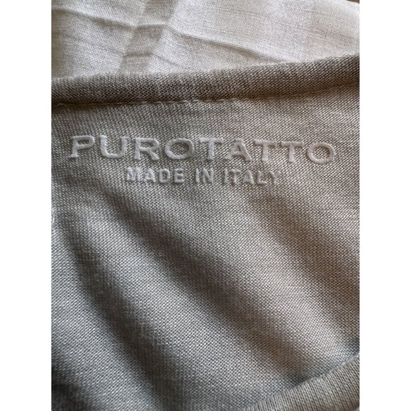 Purotatto Made in Italy Long Sleeve Top S 60% Micromodal 40% Milk Fiber Gray - Picture 2 of 11